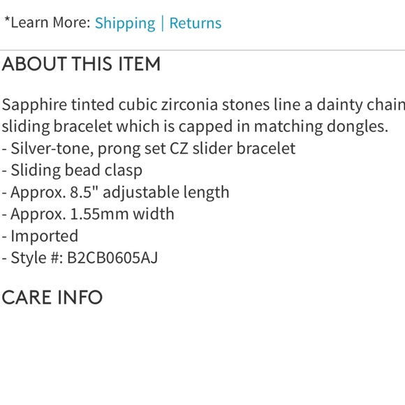 Bracelet. Nwt. Silver and sapphire - Picture 4 of 5